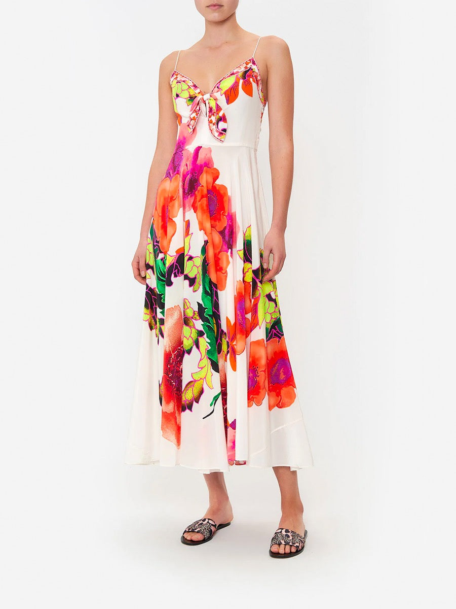Long Dress With Tie Front